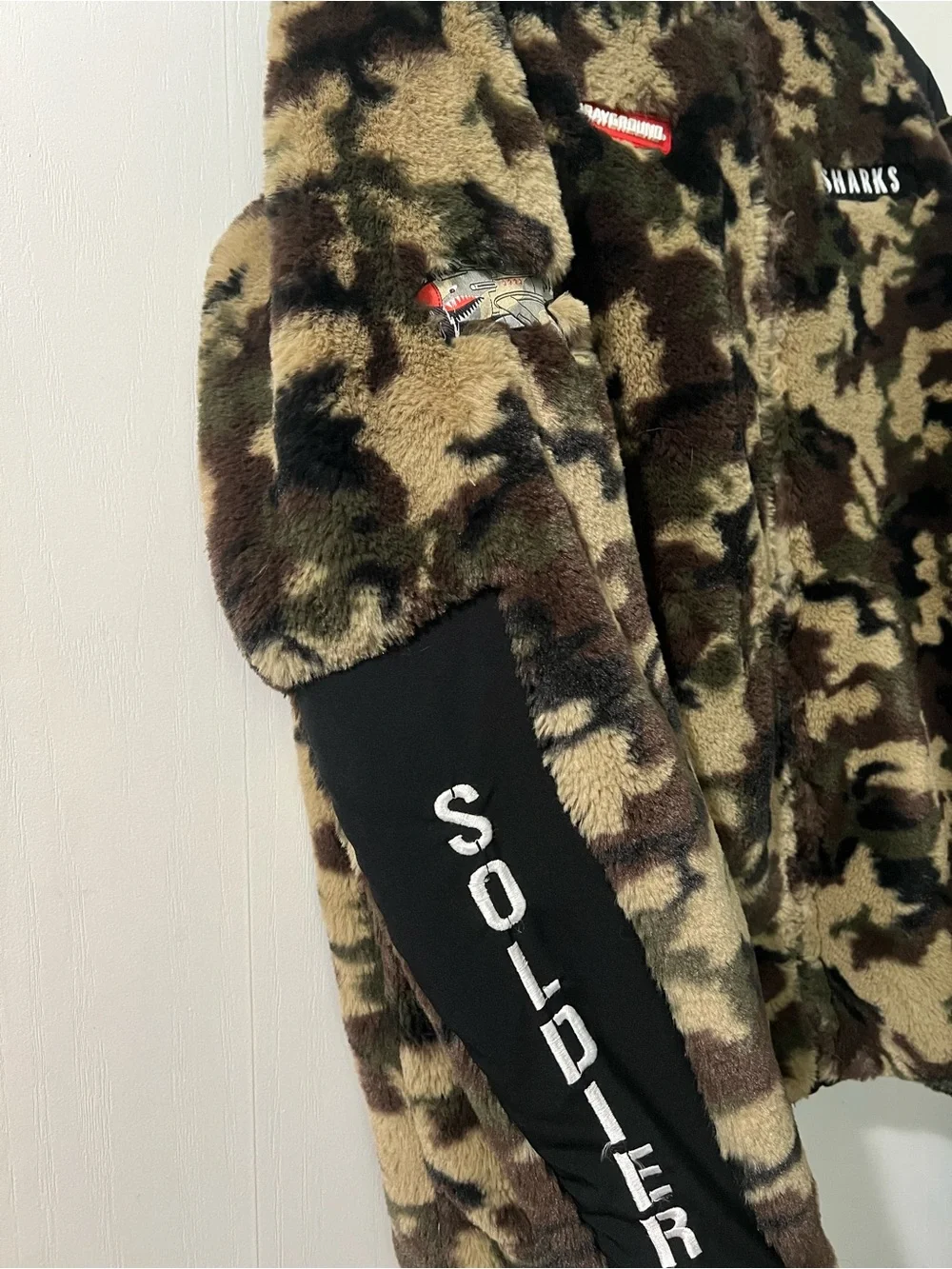 Sprayground Black Jacket with Red Label